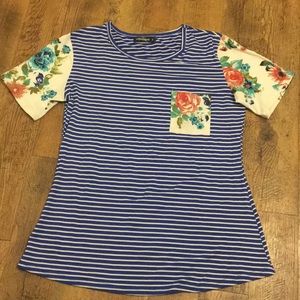 Floral striped shirt